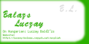 balazs luczay business card